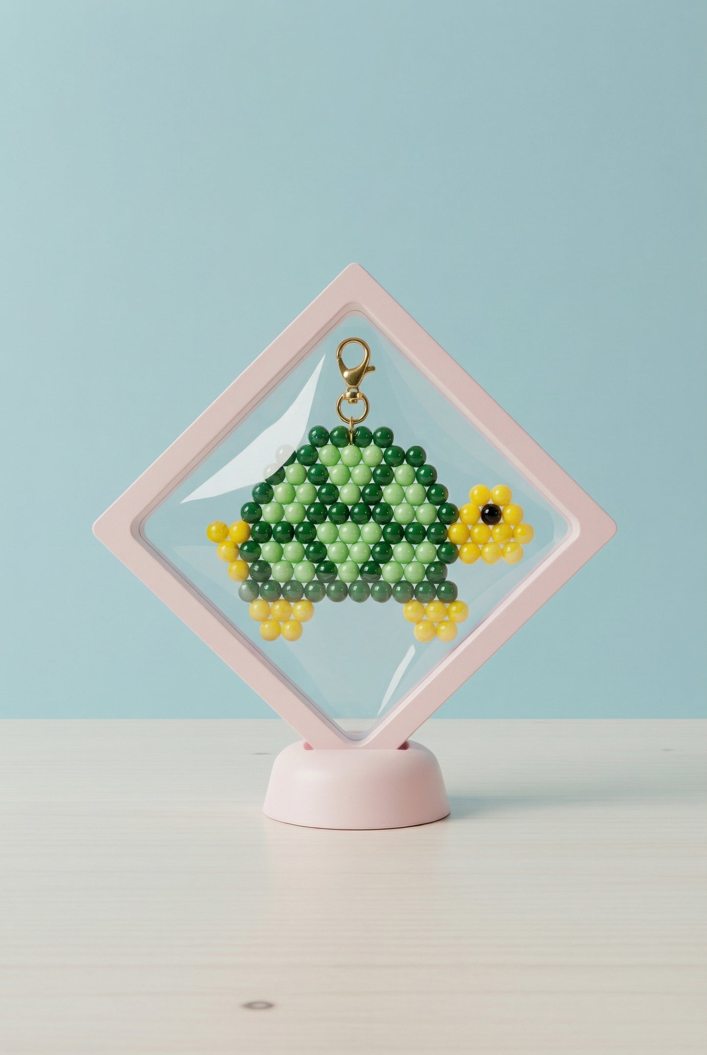 Handmade Beaded Turtle Keychain – Slow & Sweet