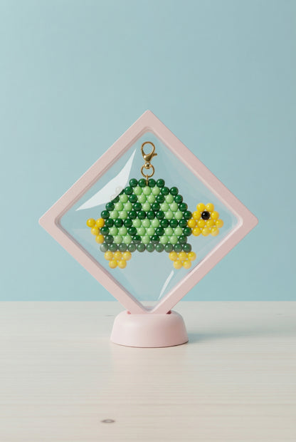 Handmade Beaded Turtle Keychain – Slow & Sweet