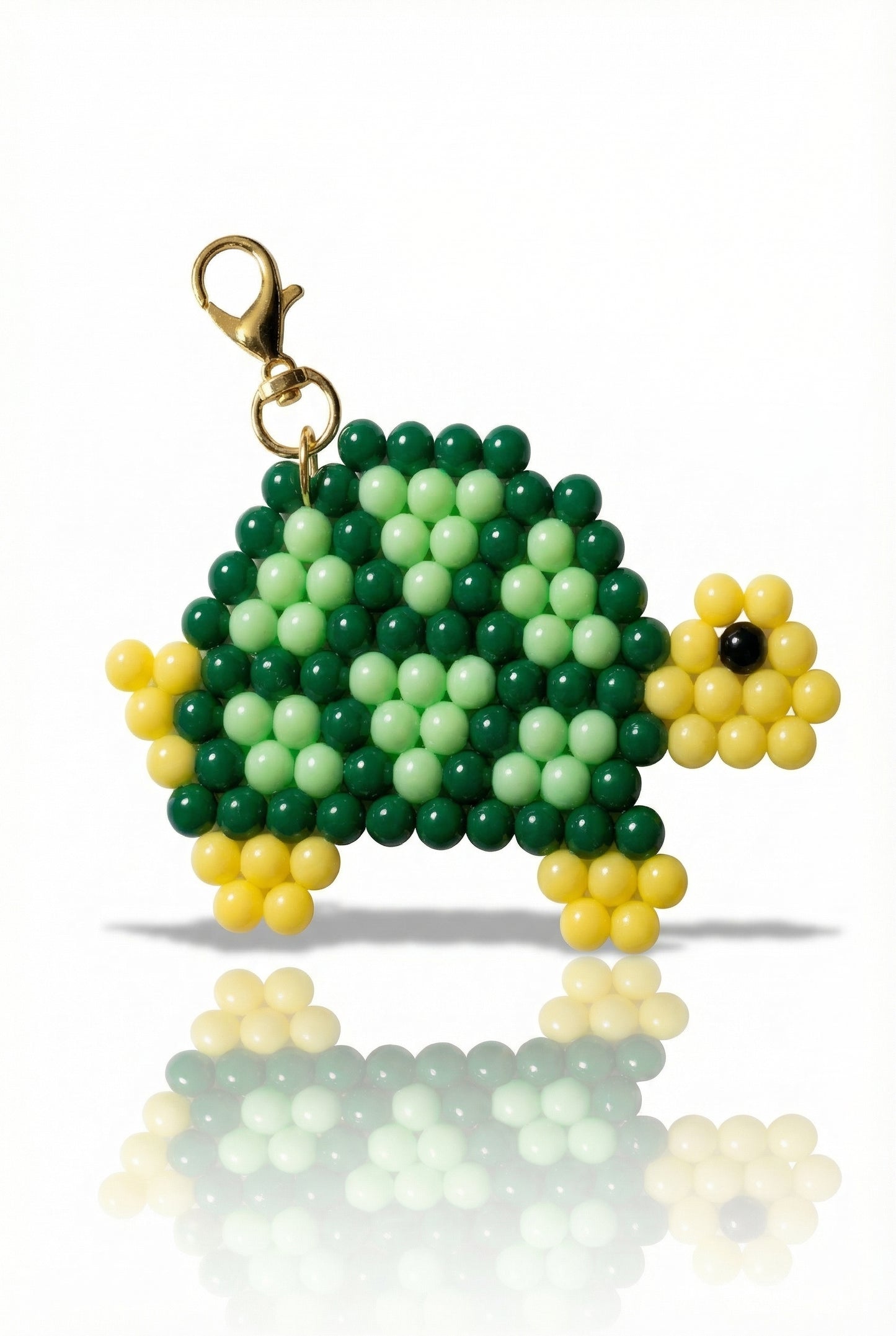 Handmade Beaded Turtle Keychain – Slow & Sweet