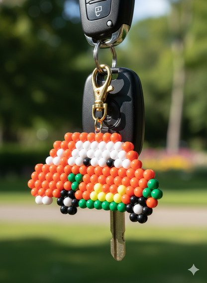 Handmade Beaded Car Keychain – Cute Mini Gift