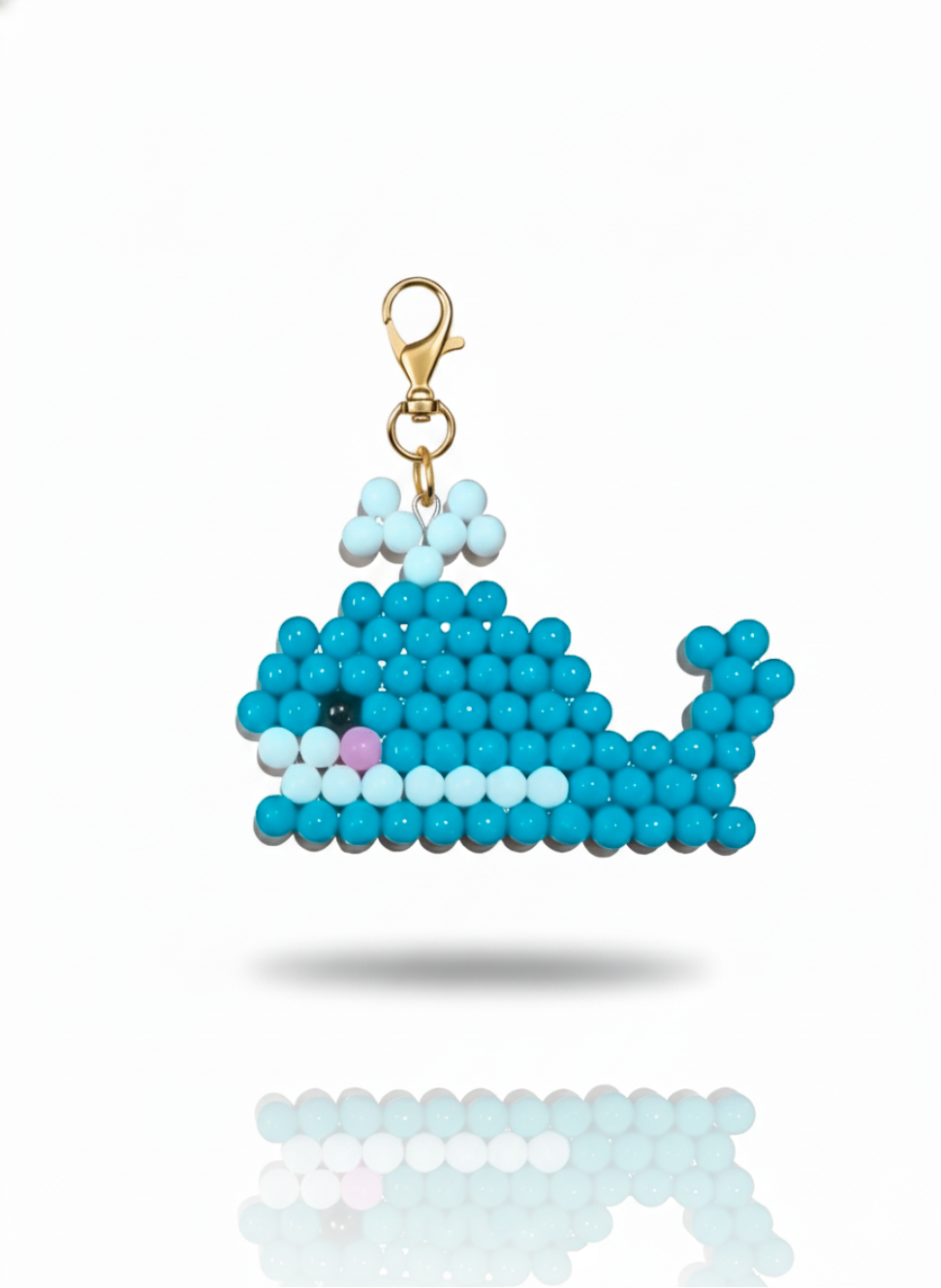 Handmade Beaded  Whale Keychain – Cute Ocean Gift